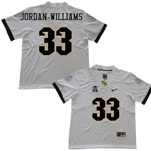 Men #33 Cedric Jordan-Williams UCF Knights College Football Jerseys Sale-White - Click Image to Close